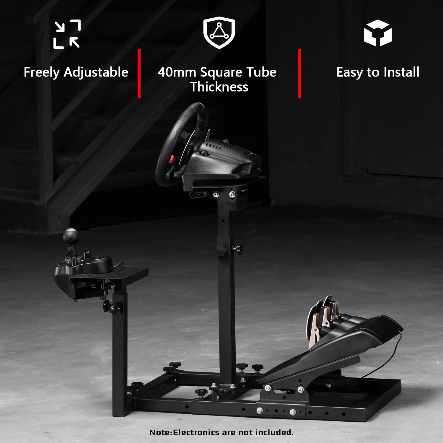 7 LA

Freely Adjustable 40mm Square Tube Thickness

Easy to Install

Kanguary

Note: Electronics are not included.