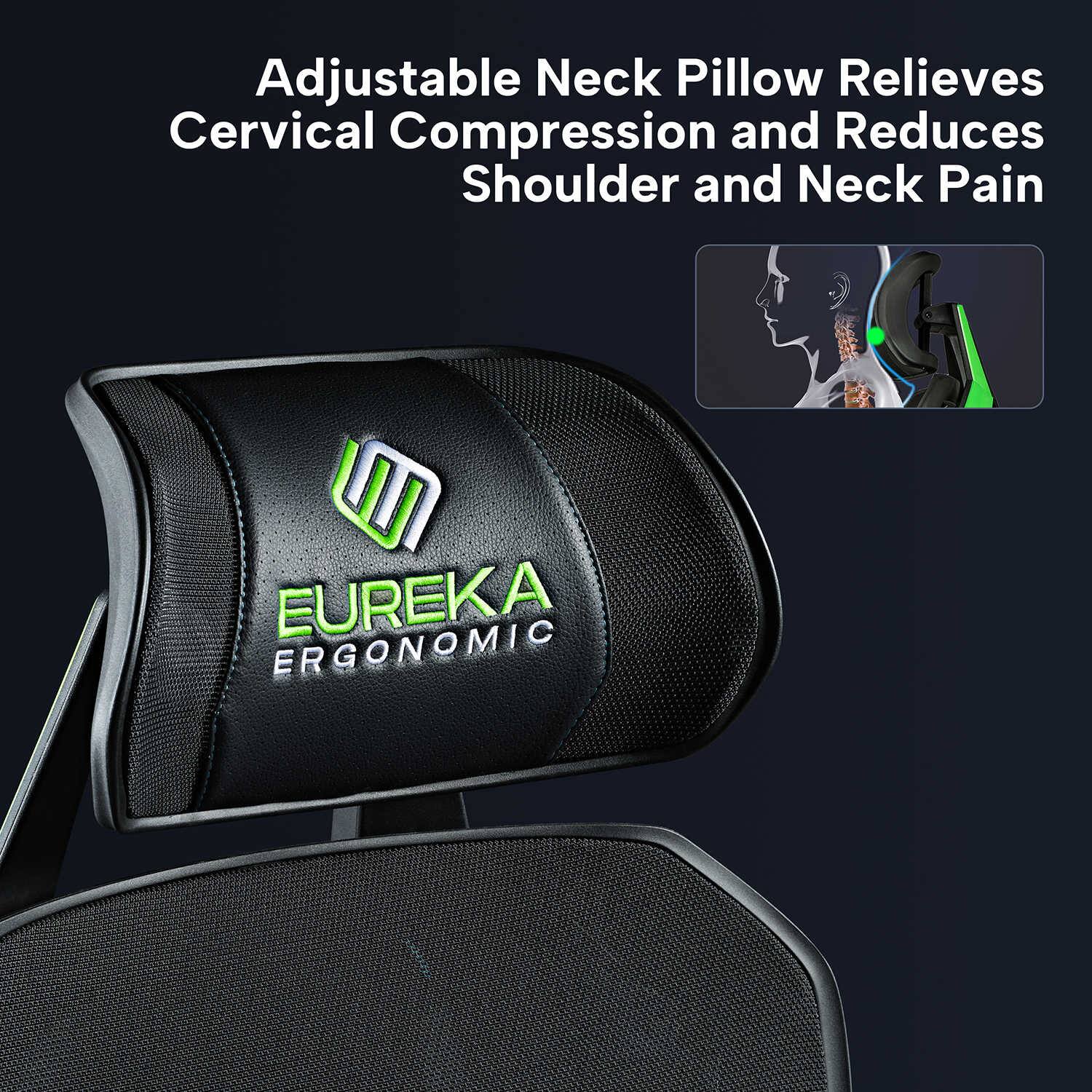 Adjustable Neck Pillow Relieves Cervical Compression and Reduces Shoulder and Neck Pain

EUREKA ERGONOMIC