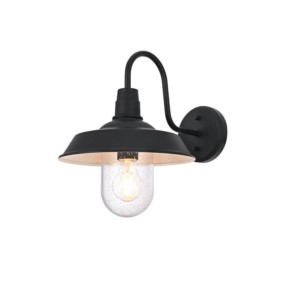 Left. Elegant Lighting - Rayan 10 Inch Outdoor Wall Sconce In Black - Black.
