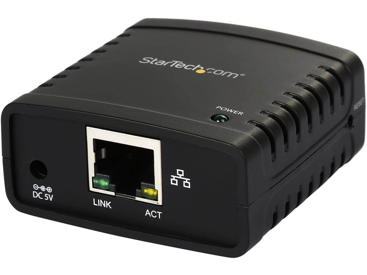 StarTech.com - 10/100Mbps Ethernet to USB 2.0 Network LPR Print Server, 10Base-T/100Base-TX Auto-sensing