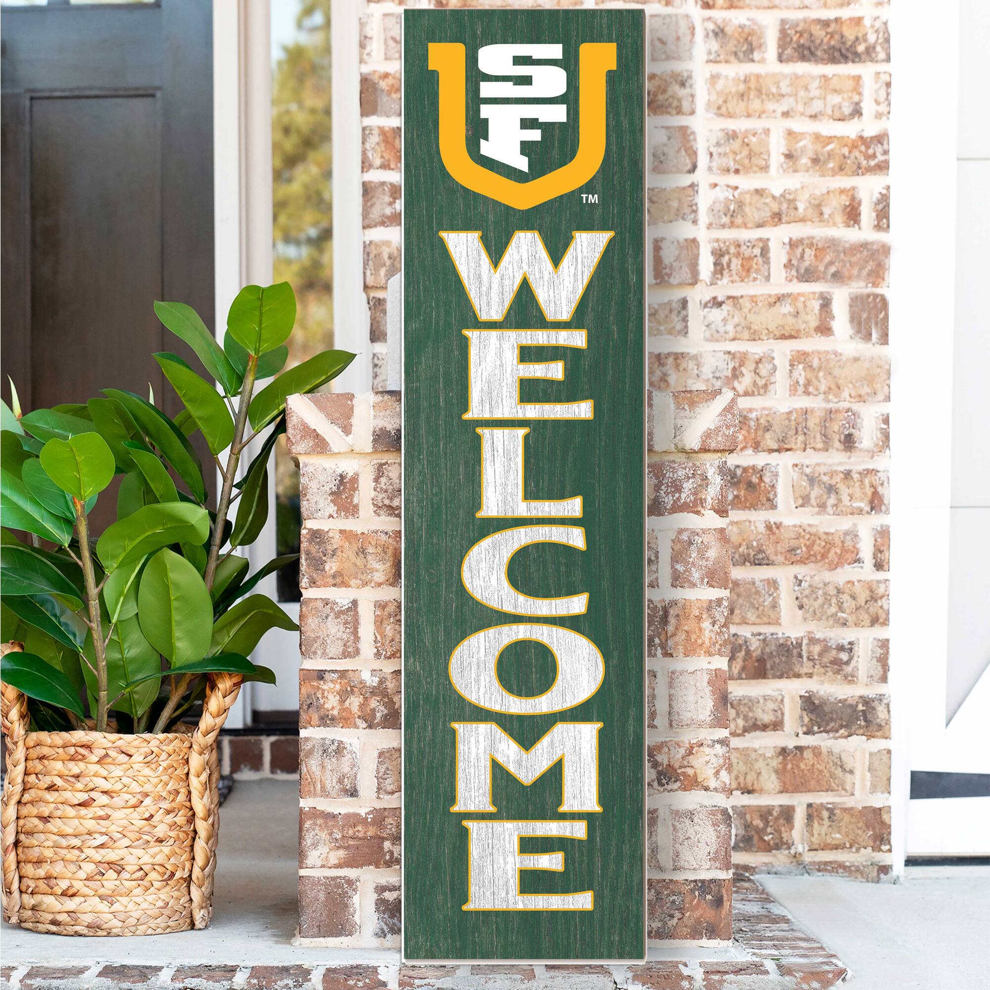 Alt View 1. Jardine - San Francisco Dons 12" x 48" Outdoor Leaner Welcome Sign - Green.