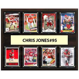 C&I Collectibles - Chris Jones Kansas City Chiefs 12" x 15" Trading Card Plaque - Multicolor