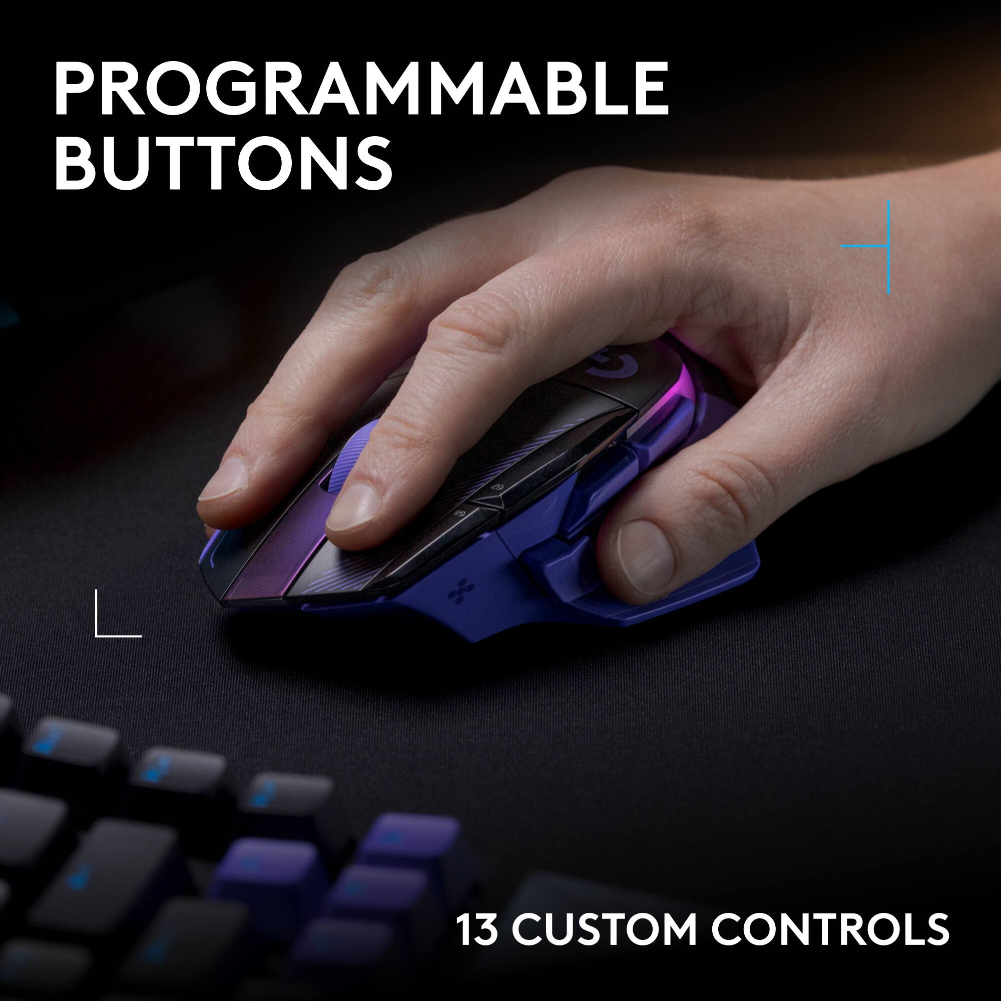 PROGRAMMABLE BUTTONS

13 CUSTOM CONTROLS