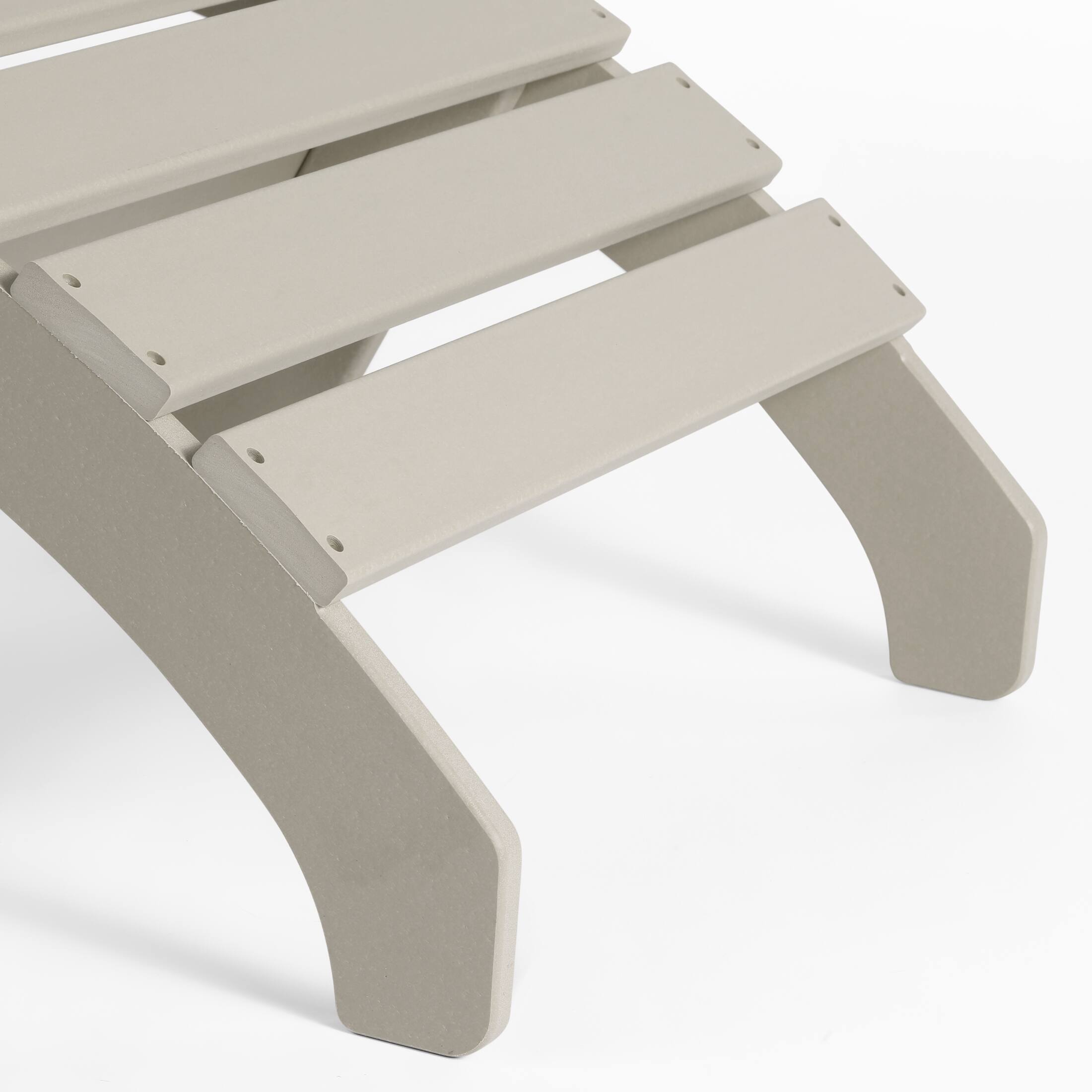Alt View 4. WestinTrends - WestinTrends Dylan Outdoor Patio HDPE Adirondack Ottoman Footrest - Sand.