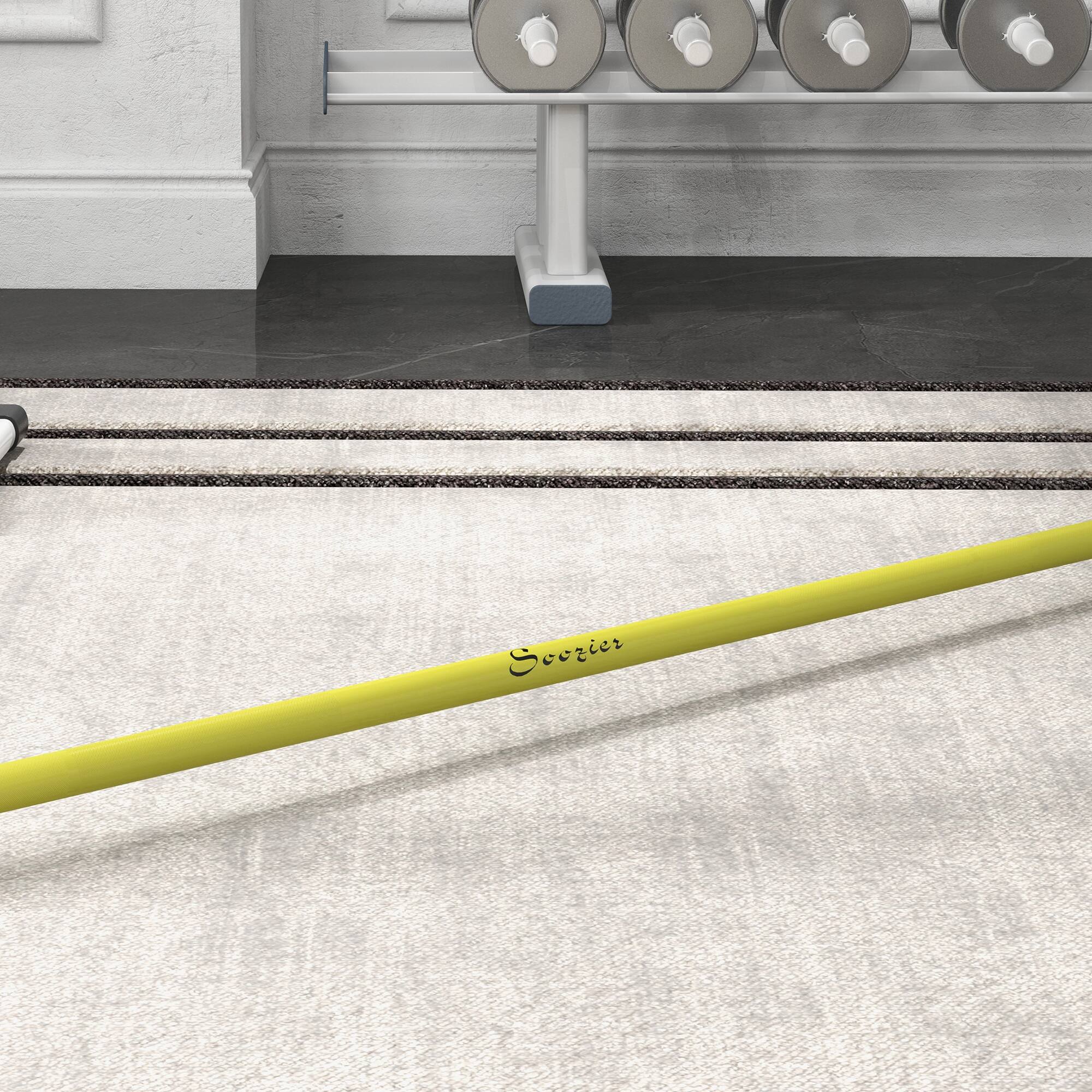 Alt View 5. Soozier - Soozier 7.2ft Barbell Bar, 2 Inch Weight Bar With Rotating Sleeves And Non-Slip Knurling Grip, 1500lbs Weight Capacity - Yellow.