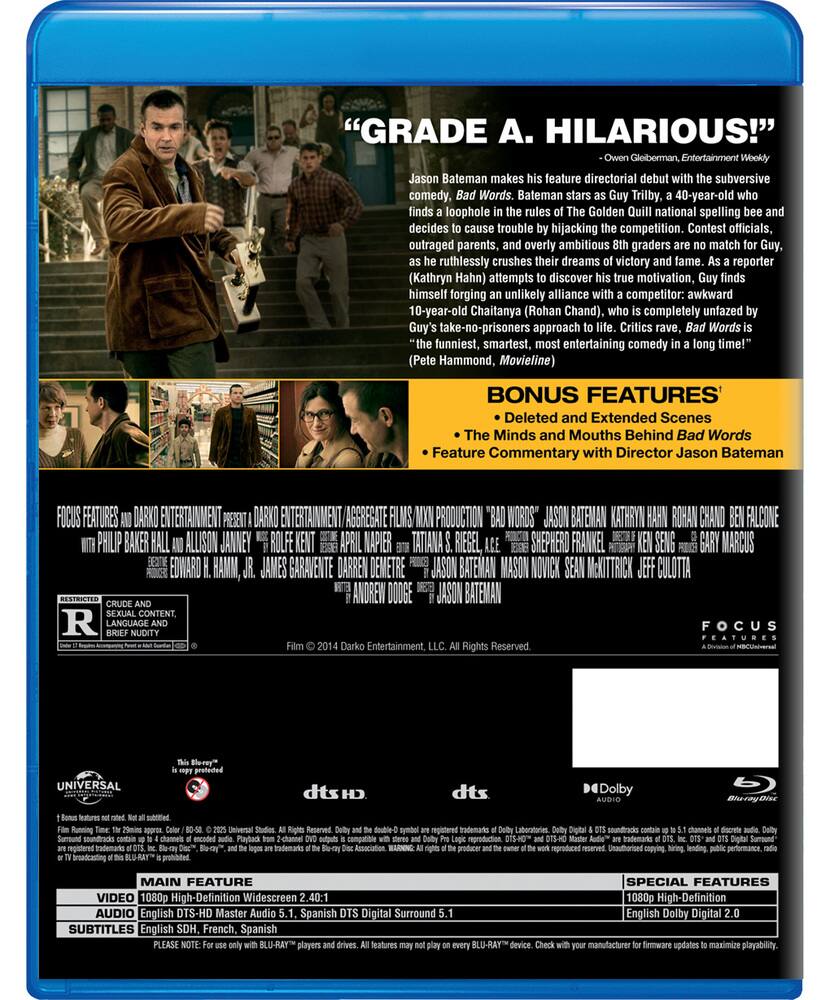 Angle. Bad Words - BluRay.