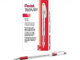 Pentel - R.S.V.P. Ballpoint Pens, Fine Point, Dozen - Red Ink