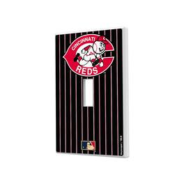 Keyscaper - Cincinnati Reds 1978-1992 Cooperstown Pinstripe Single Toggle Light Switch Plate - Multicolor