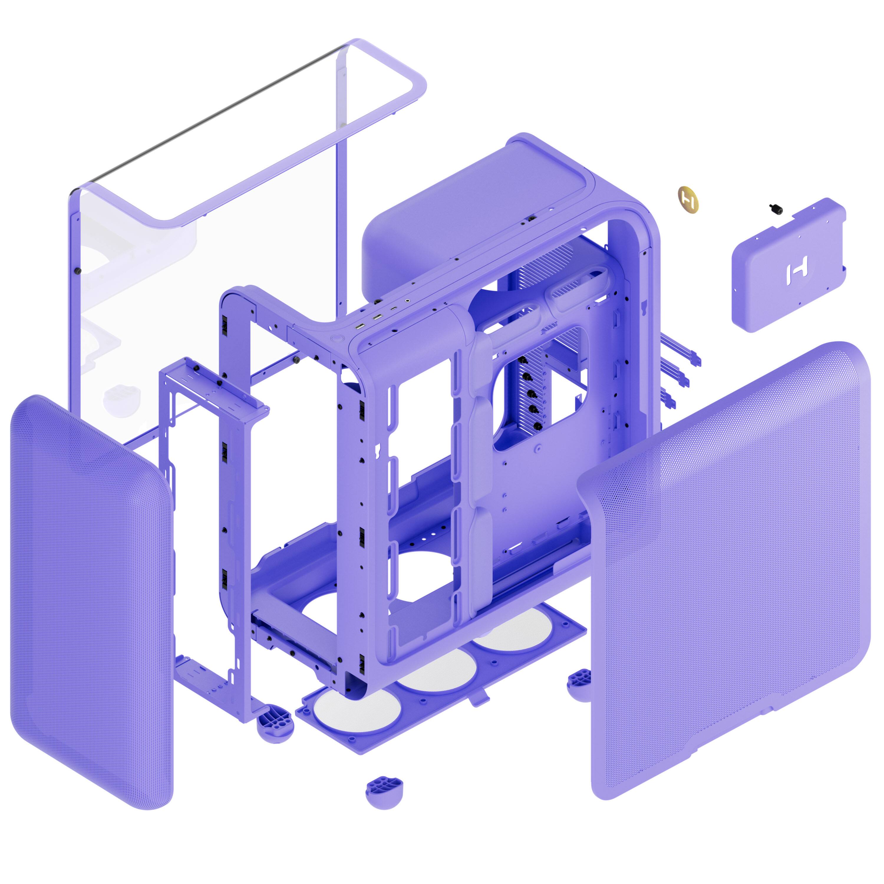 Alt View 1. HYTE - HYTE X50 Modern Performance ATX Mid-Tower PC Gaming Case - Taro Milk.