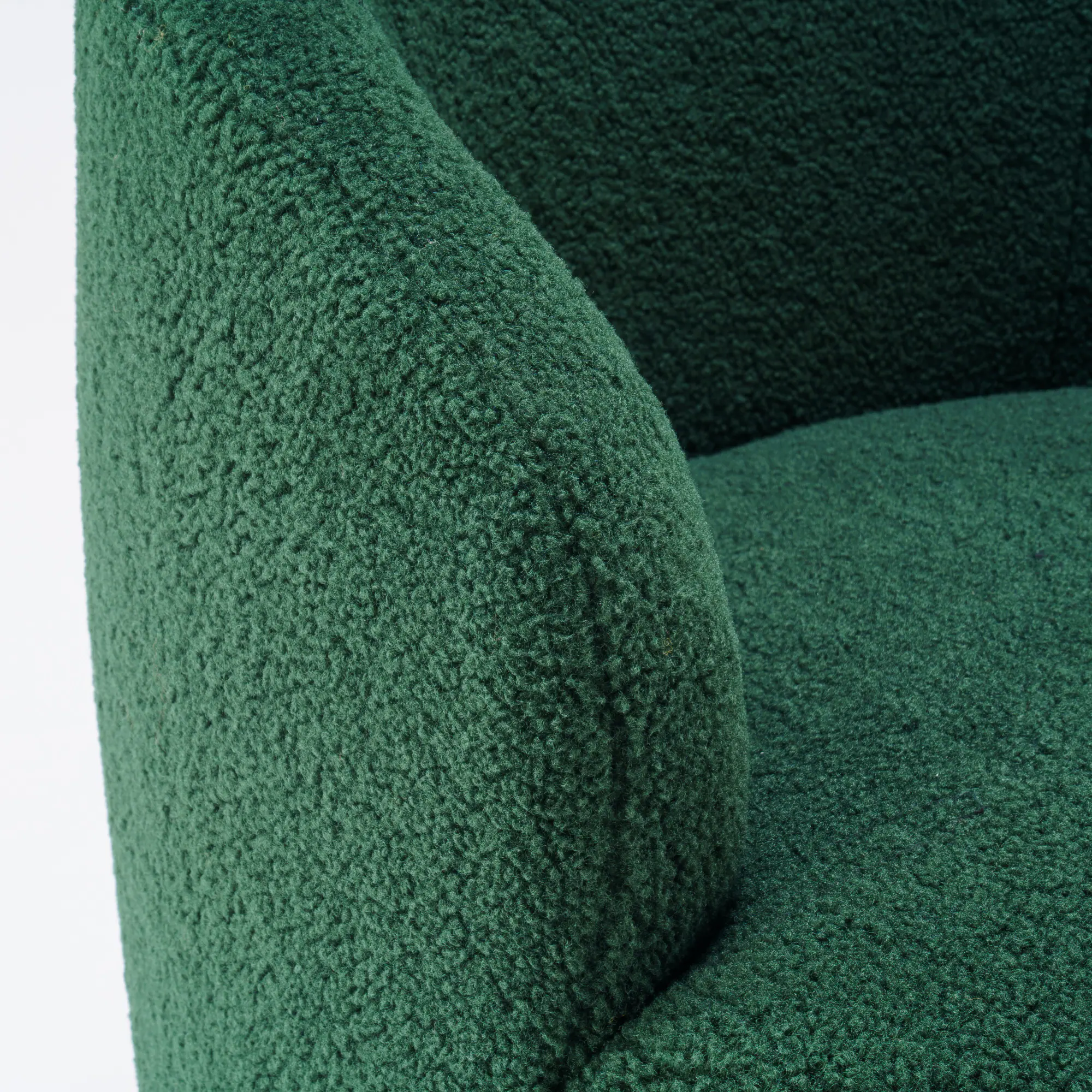 Angle. GOODSILO - Plush Swivel Accent Armchair with Ergonomic Design and 360-Degree Rotation for Modern Interiors - Green.
