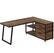 Angle. Forest'nSky - Extensive Office Desk,Computer Desk,Elegant Writing Desk,Brown - Brown.