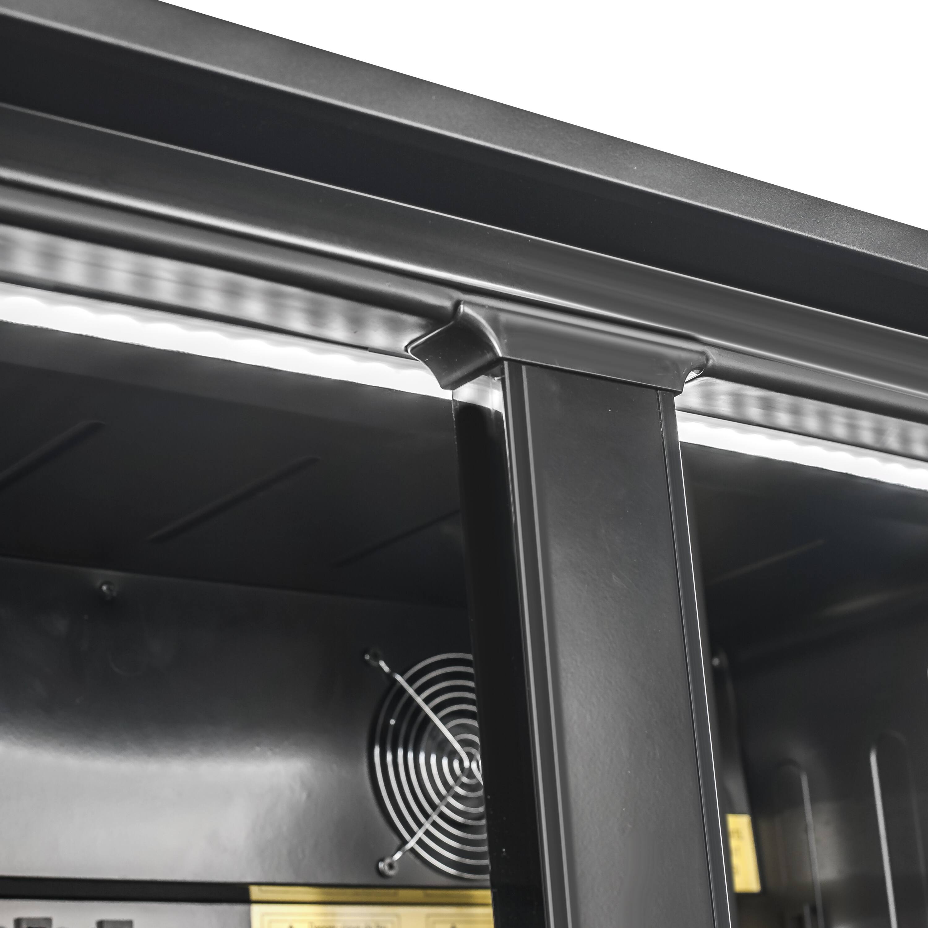 Alt View 6. Equator - Equator Vitlife 7.5 Cu.Ft. Bar Fridge, 2 Sliding Glass Doors, LED, Beer & Wine Cooler for Bar/Home - Black.