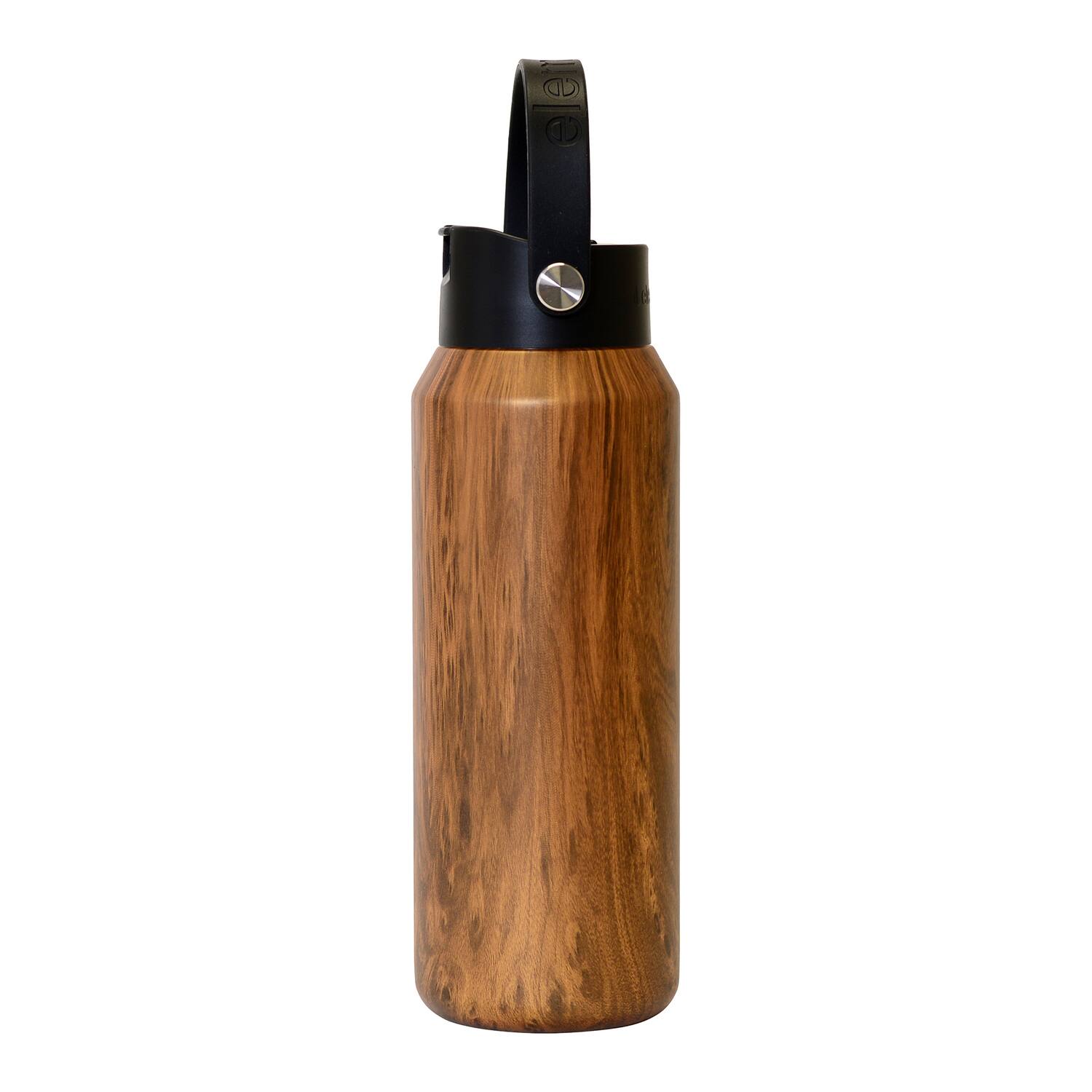 Alt View 2. Elemental - Core Stainless Steel Water Bottle, 40 Oz - Teakwood.