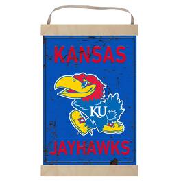 Jardine - Kansas Jayhawks Faux Rust Banner Sign - Blue