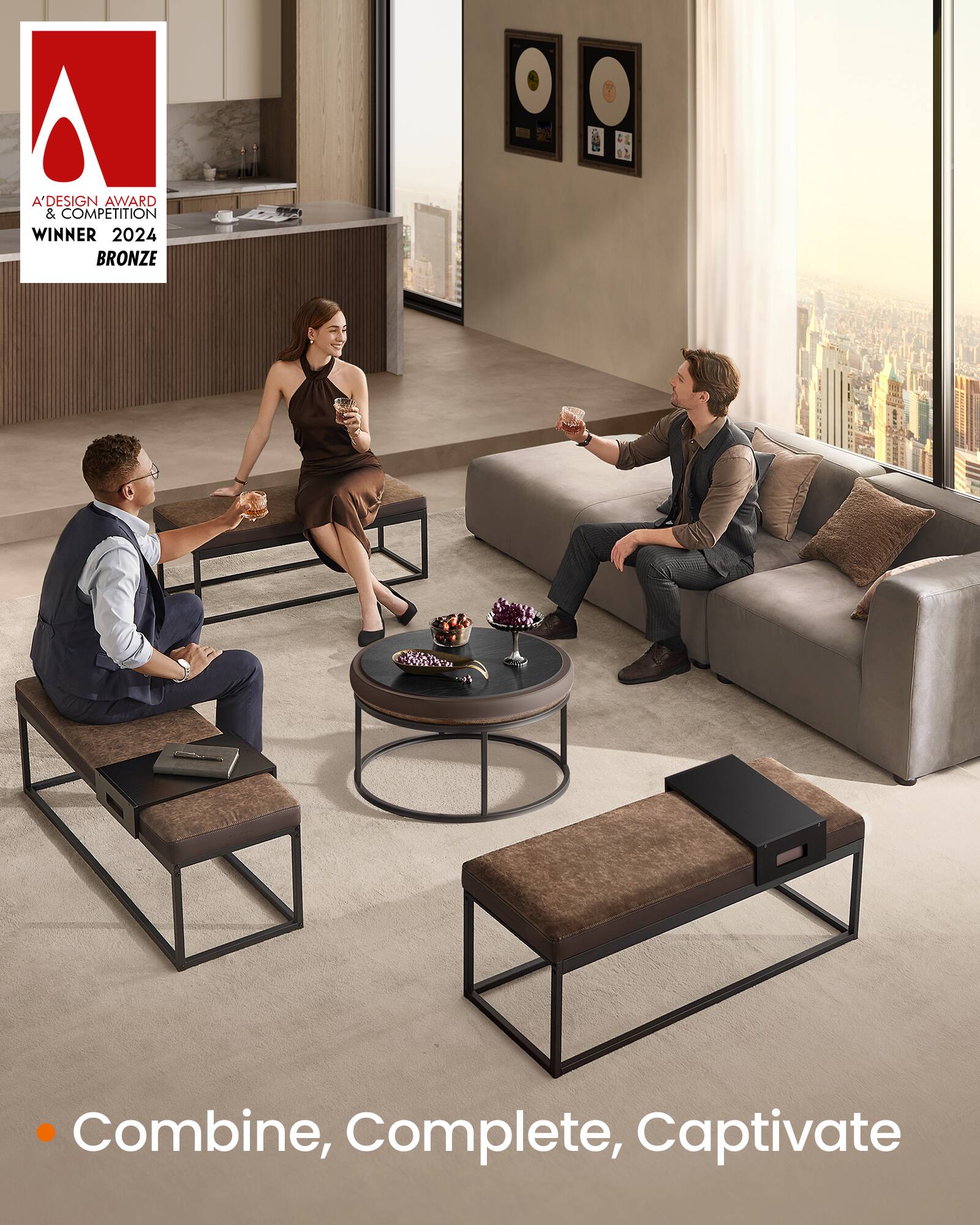 A'DESIGN AWARD & COMPETITION WINNER 2024 BRONZE

Combine, Complete, Captivate