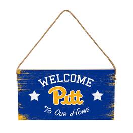 Evergreen Enterprises - Pitt Panthers 6" x 11" Welcome Home Wood Wall Sign with Rope Hanger - Multicolor