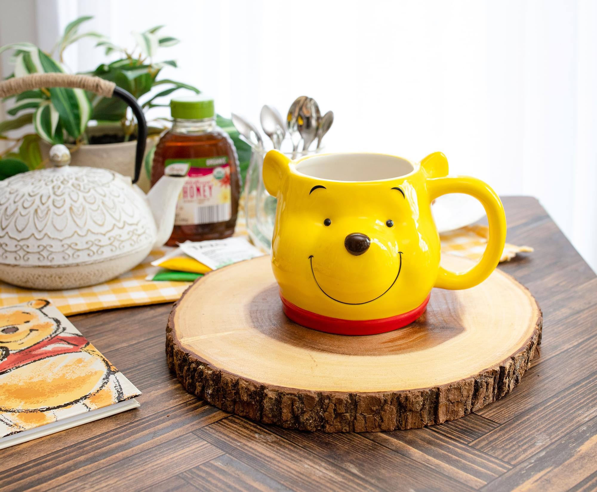 Alt View 3. Disney - Disney Winnie the Pooh 3D Sculpted Ceramic Mug | Holds 20 Ounces - Yellow.