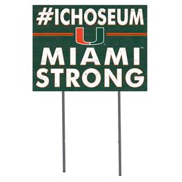 Jardine - Miami Hurricanes 18'' x 24'' I Chose Lawn Sign - Green