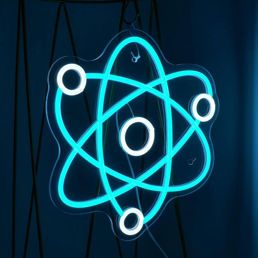 Auledio Molecule Neon Blue and White LED Neon Light Neon Strip Sign As ...