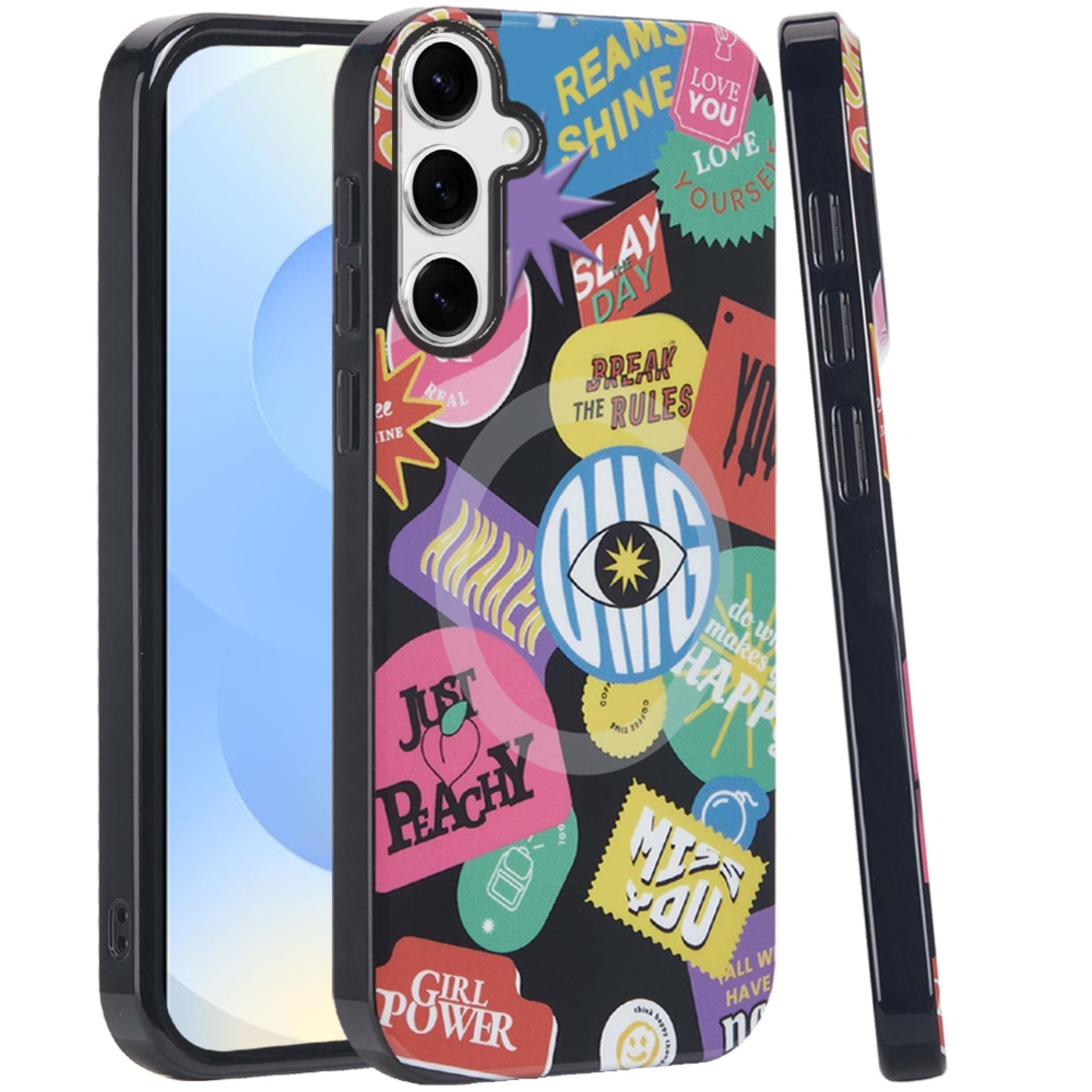Kitcheniva - Dual-Layer Magnetic Case With Tempered Glass For Samsung S24/S25 Fashion Rebel - Multicolor price history on PriceWatchPro