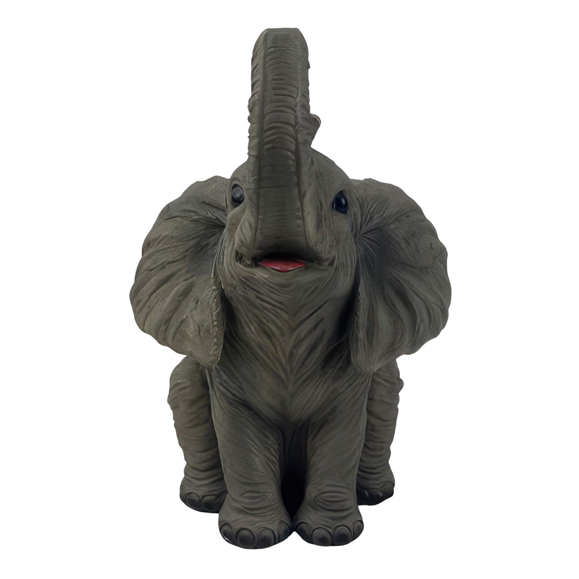 FC Design - 7"H Elephant Sitting Trunk Up Figurine Statue Office Desk Tabletop Home Decor Gift - Multi-Color