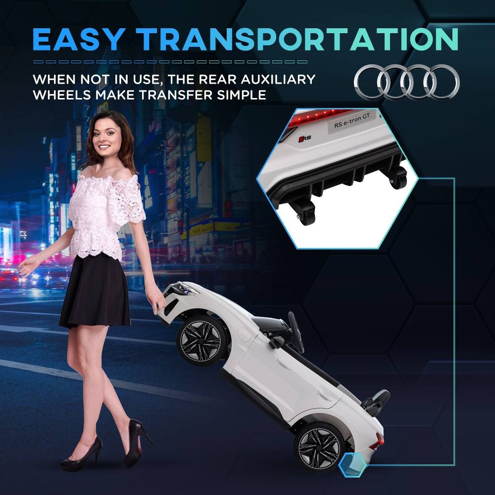 EASY TRANSPORTATION

WHEN NOT IN USE, THE REAR AUXILIARY WHEELS MAKE TRANSFER SIMPLE

RS e-tron GT