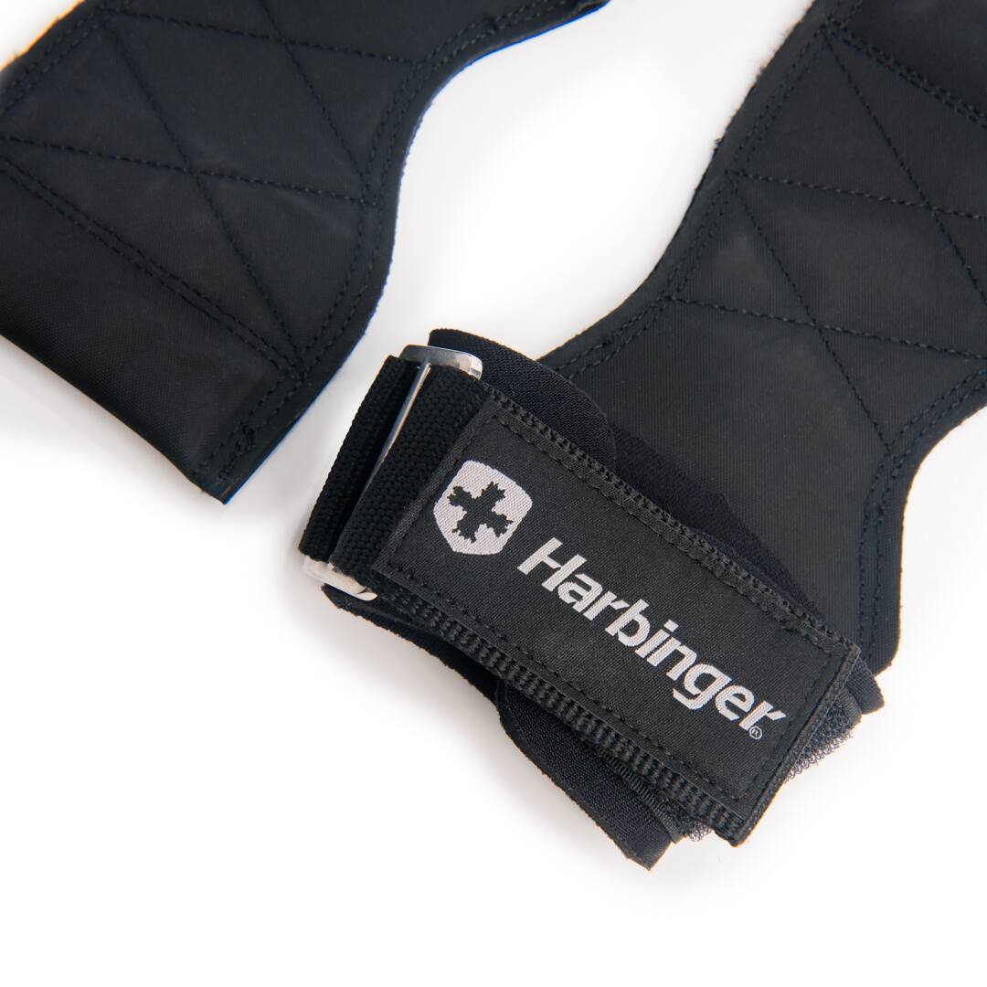 Alt View 3. Harbinger - Harbinger Pro Lifting Grips for Weight Lifting, Black, Large - Black.