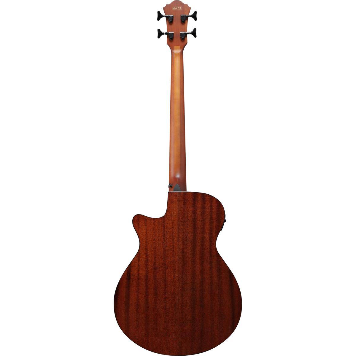 Alt View 1. Ibanez - Ibanez AEG Series AEGB24E Acoustic Electric Bass Guitar, Black High Gloss.