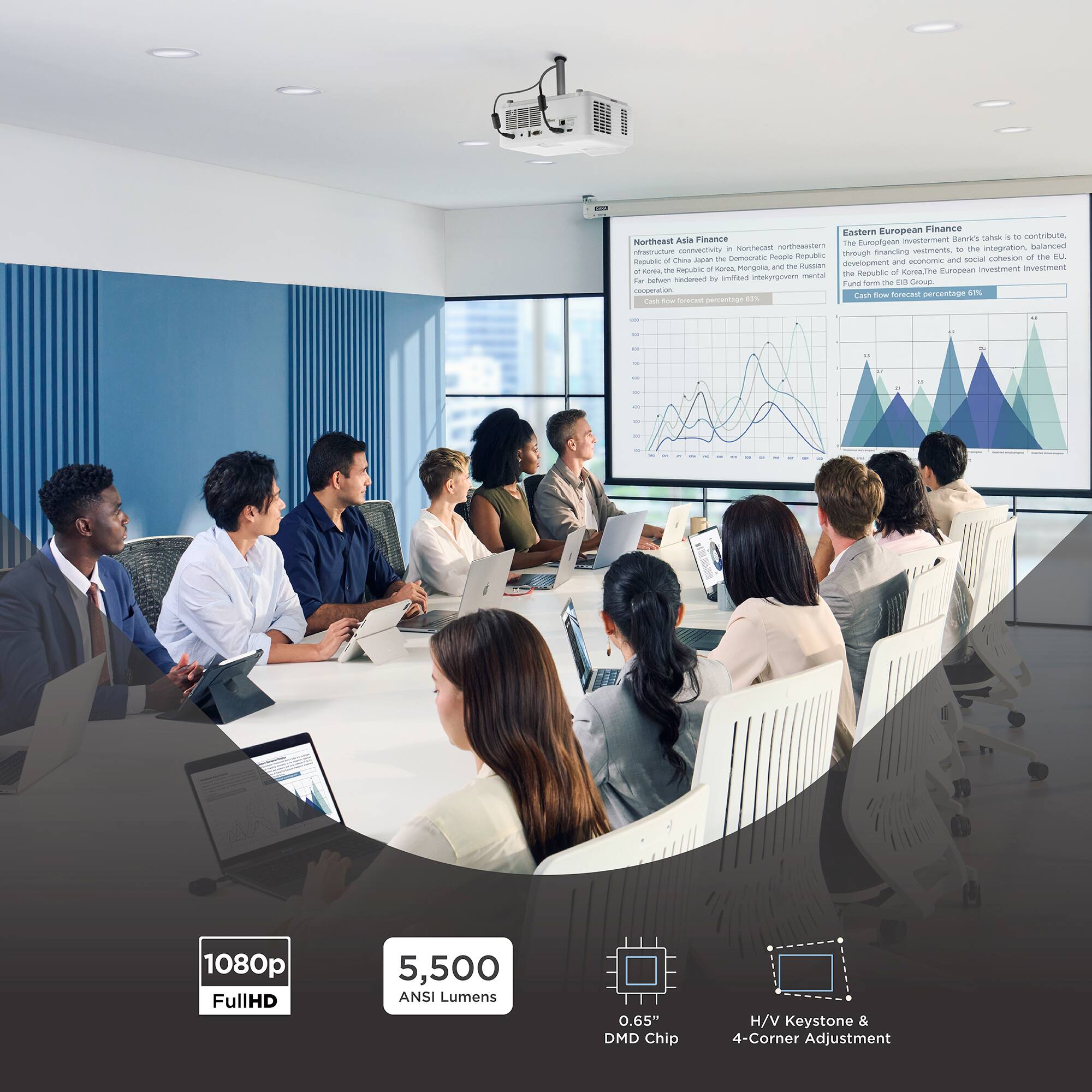 Castern European Finance Asia Finance  
BLave's nra - - comtritautee  
Northeast T EuoPgeon ivesterment - UT TAT to the integration Dalanced mnatun conrvectivity eregh nanatea Heamant - noneratos  
-c coheson of the E - o / me and unums and a Pares morigone ane the mussian merment - ma I U bic of ATRAInE European mvanamare menta F Fo nofuer N ts CAS takyrgowem Fun frm the  
GnaL - SIS Cash - marant perrantage T ta pred cenvertien ..  

1080p FullHD  
5,500 ANSI Lumens  
0.65" DMD Chip  
H/V Keystone & 4-Corner Adjustment