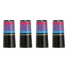 Unique Bargains - Golf Iron Ferrules, Golf Club Ferrules Fits 0.35In Tapered Steel Shafts, 4pcs - Fits Golfing Club Repair/Replacement - Pink, Blue, Black