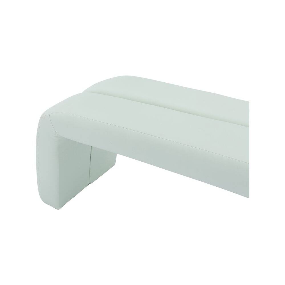 Alt View 3. Meridian Furniture - Arc Mint Vegan Leather Bench - Blue.