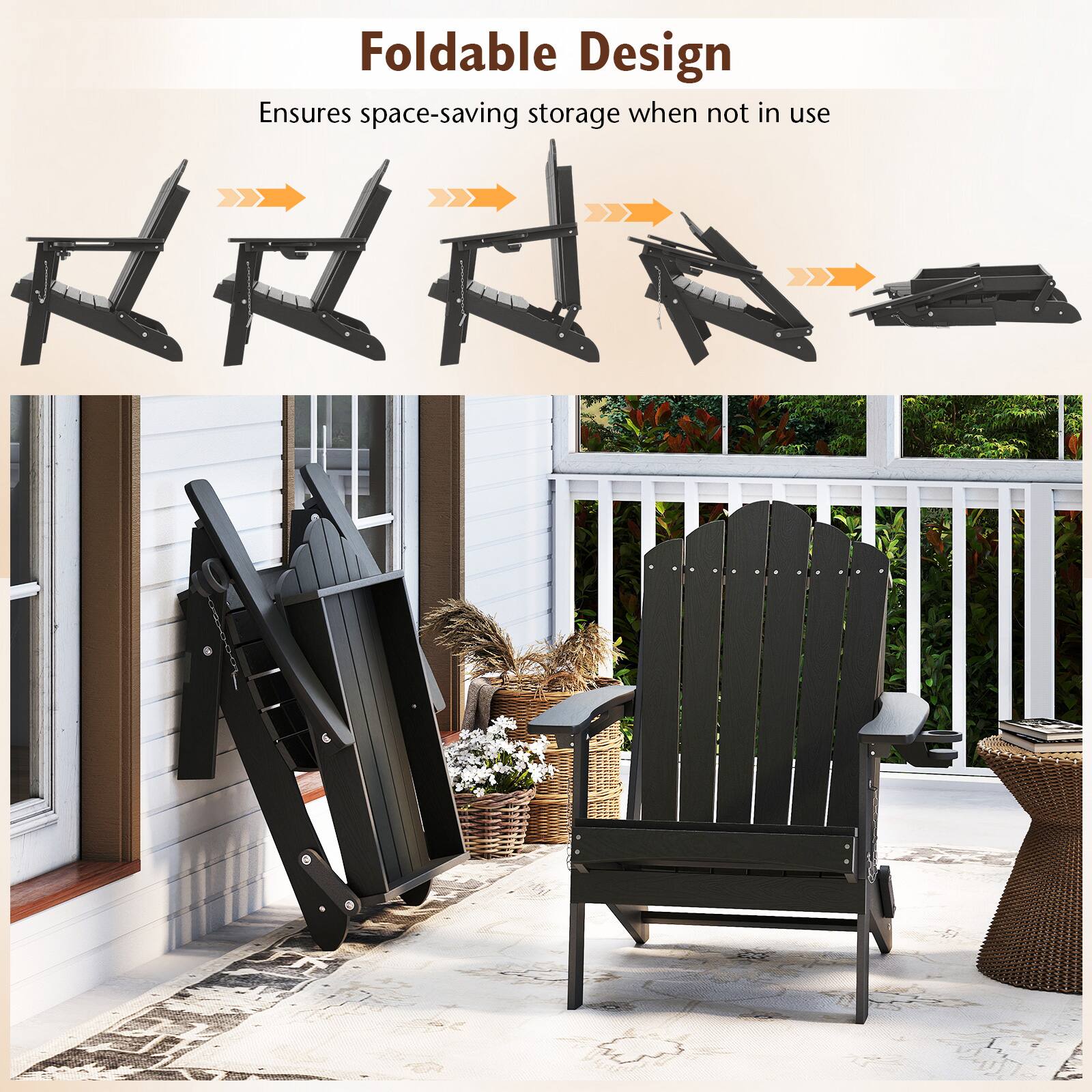 Foldable Design Ensures space-saving storage when not in use