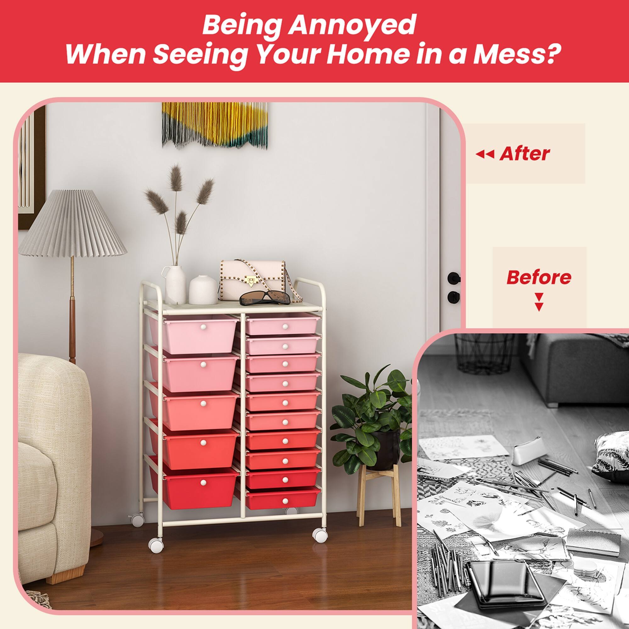 Being Annoyed When Seeing Your Home in a Mess? After Before