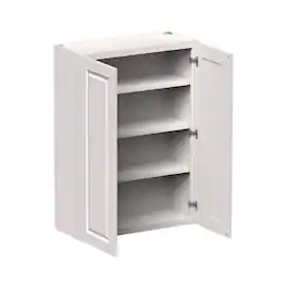 Boyel Living - 30-in W x 42-in H x 12-in D Shaker RTA Kitchen Wall Cabinet with Soft-Close Doors - Glacier White