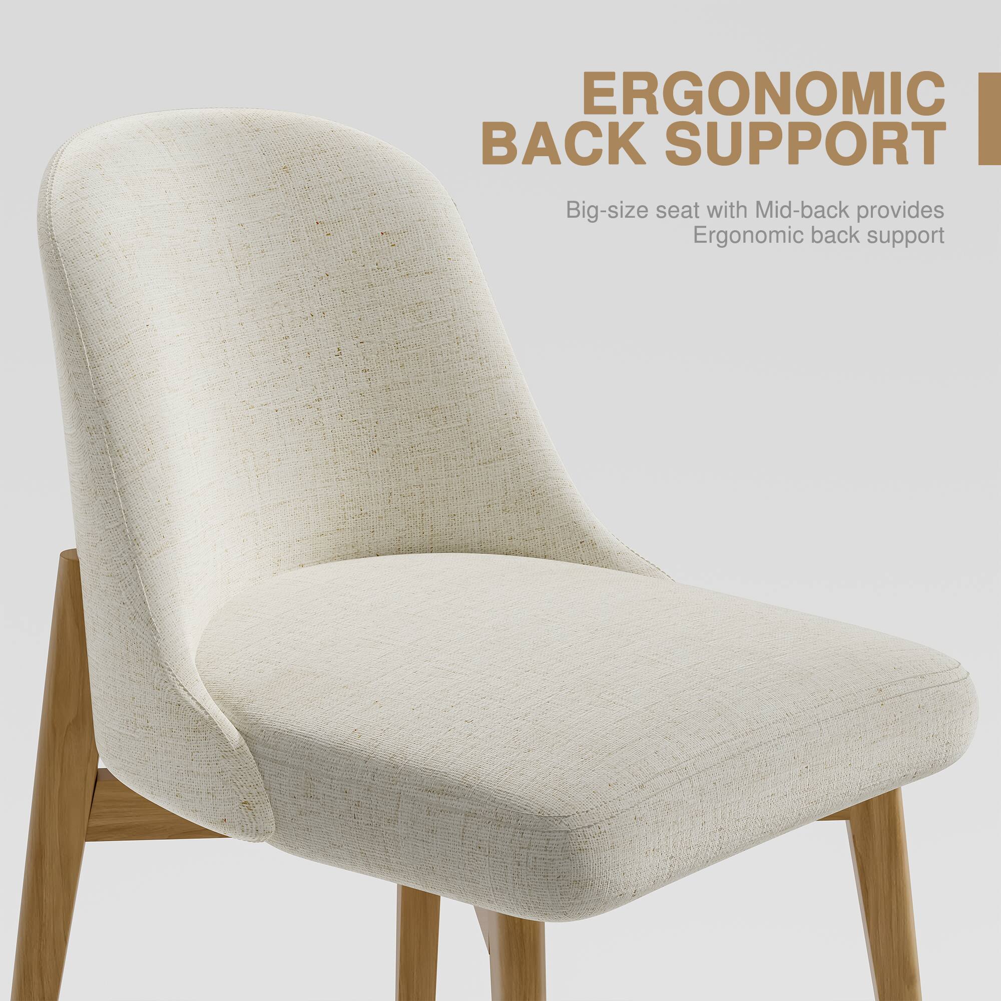 ERGONOMIC BACK SUPPORT

Big-size seat with Mid-back provides Ergonomic back support