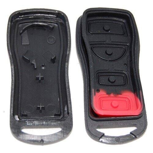 Alt View 1. HQRP - Key Fob Remote Shell Transmitter Case + 2 Batteries for Infiniti G35 2003-2006, QX56 2004-2007 - Black.