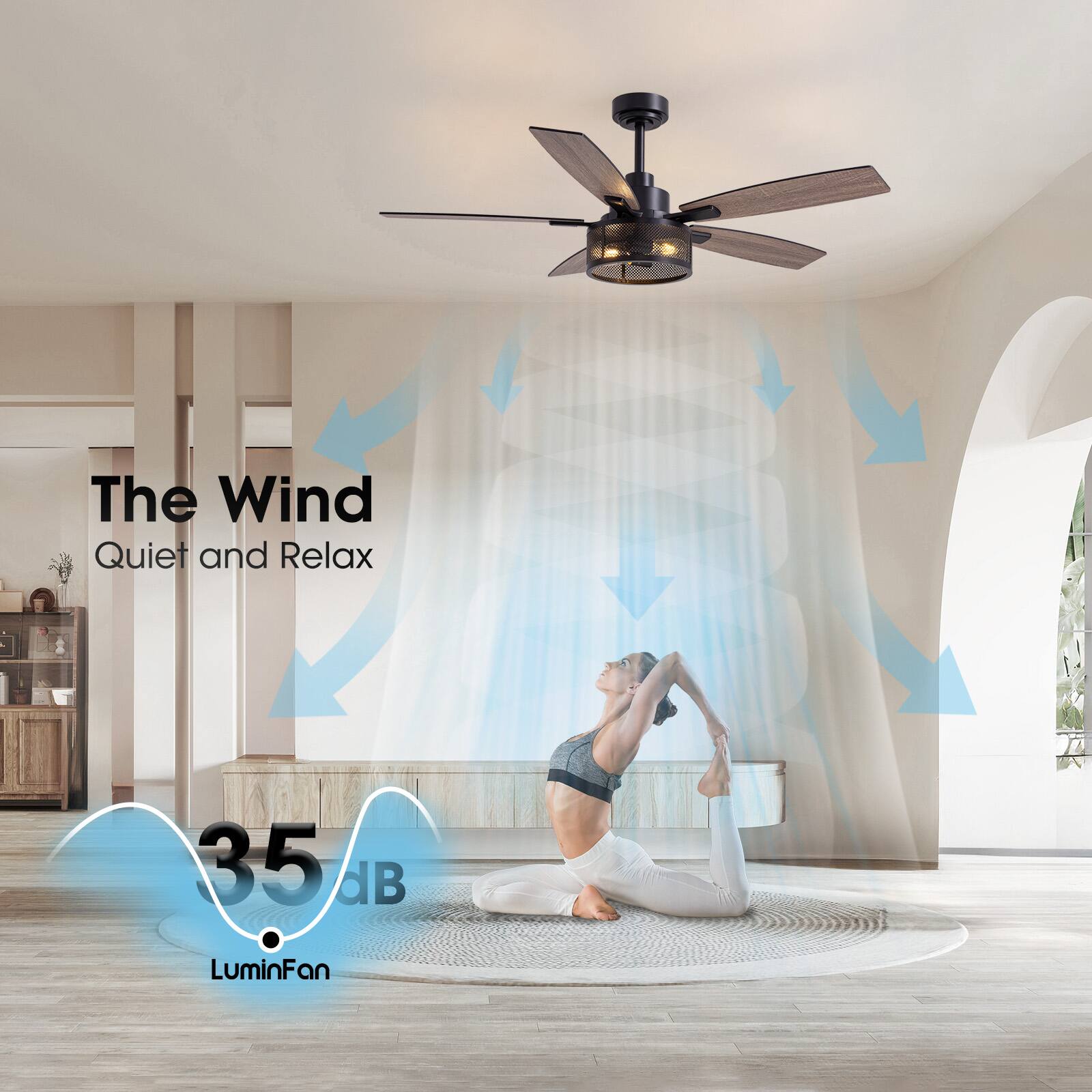 The Wind  
Quiet and Relax  

35 dB  

LuminFan
