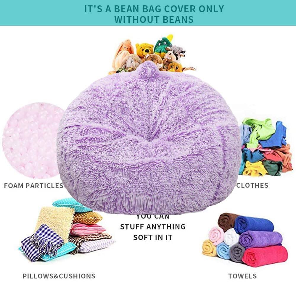 IT'S A BEAN BAG COVER ONLY WITHOUT BEANS

YOU CAN STUFF ANYTHING SOFT IN IT

- FOAM PARTICLES
- PILLOWS & CUSHIONS
- CLOTHES
- TOWELS
