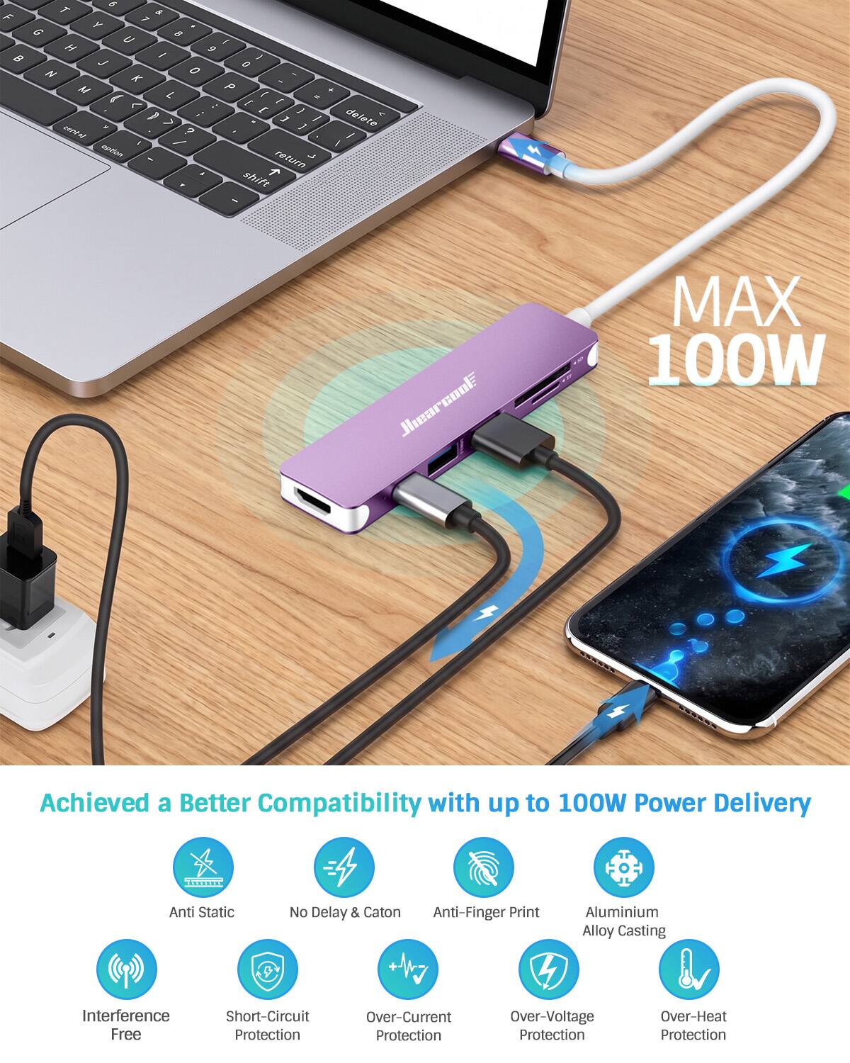 F 8  
6 T & 7 Y G 8 U / H 9 / / J 0  0 K - M P + ( L ( N 7 ) I : / [ } ,  - J / delete  y ? A ] / I / I option - return L - shift T F -  
Jhearcool  
MAX 100W  
Achieved a Better Compatibility with up to 100W Power Delivery  
Anti Static  
No Delay & Caton  
Anti-Finger Print  
Aluminium Alloy Casting  
Interference Free  
Short-Circuit Protection  
Over-Current Protection  
Over-Voltage Protection  
Over-Heat Protection