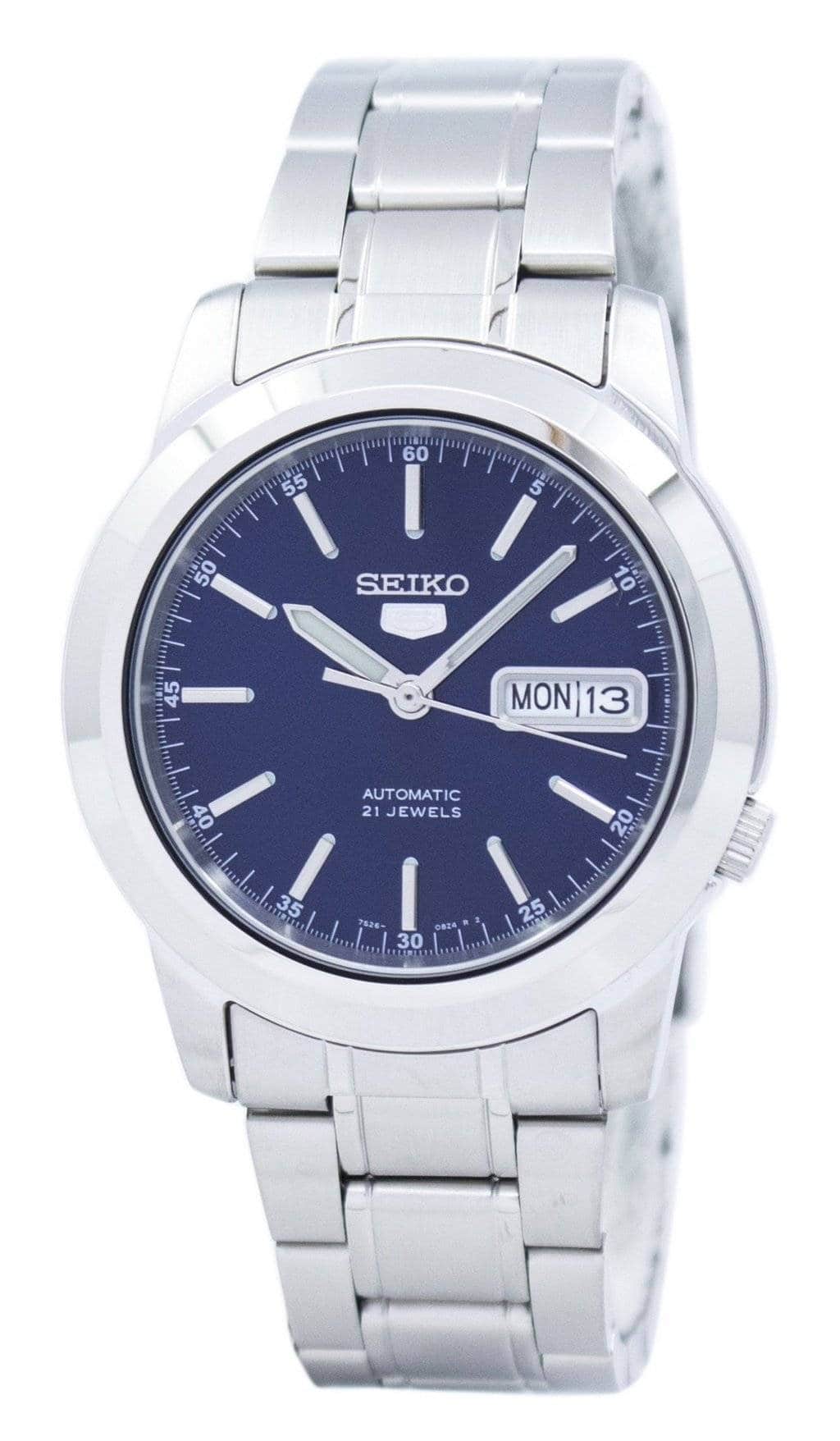 Seiko - 5 Automatic SNKE51K1 Stainless Steel Men's Watch 30M - Silver, Blue