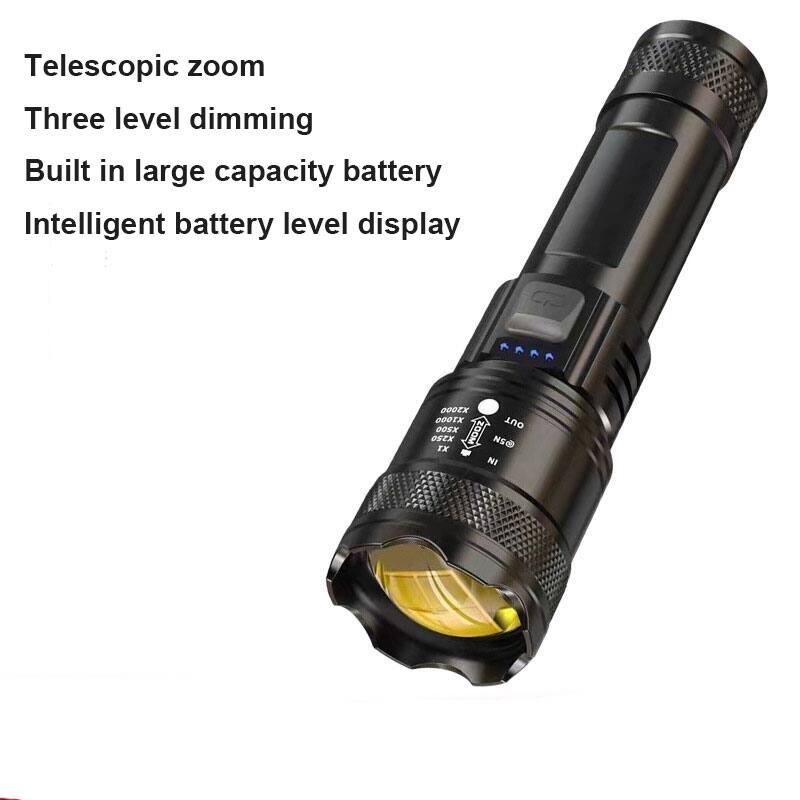 Telescopic zoom  
Three level dimming  
Built in large capacity battery  
Intelligent battery level display