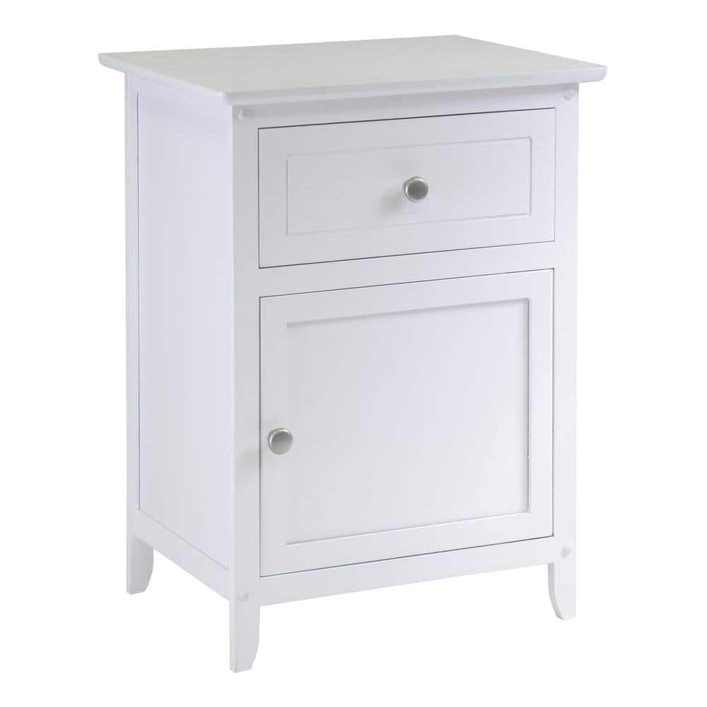 FurniFact - Farmhouse End Table With Storage Finish, Wooden Side Table And Drawer - White price history on PriceWatchPro