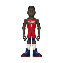 New Orleans Pelicans NBA Funko Gold 5 Inch Vinyl Figure | Zion Williamson CHASE - Red/White