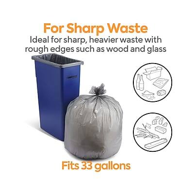 For Sharp Waste  
Ideal for sharp, heavier waste with rough edges such as wood and glass  
Fits 33 gallons