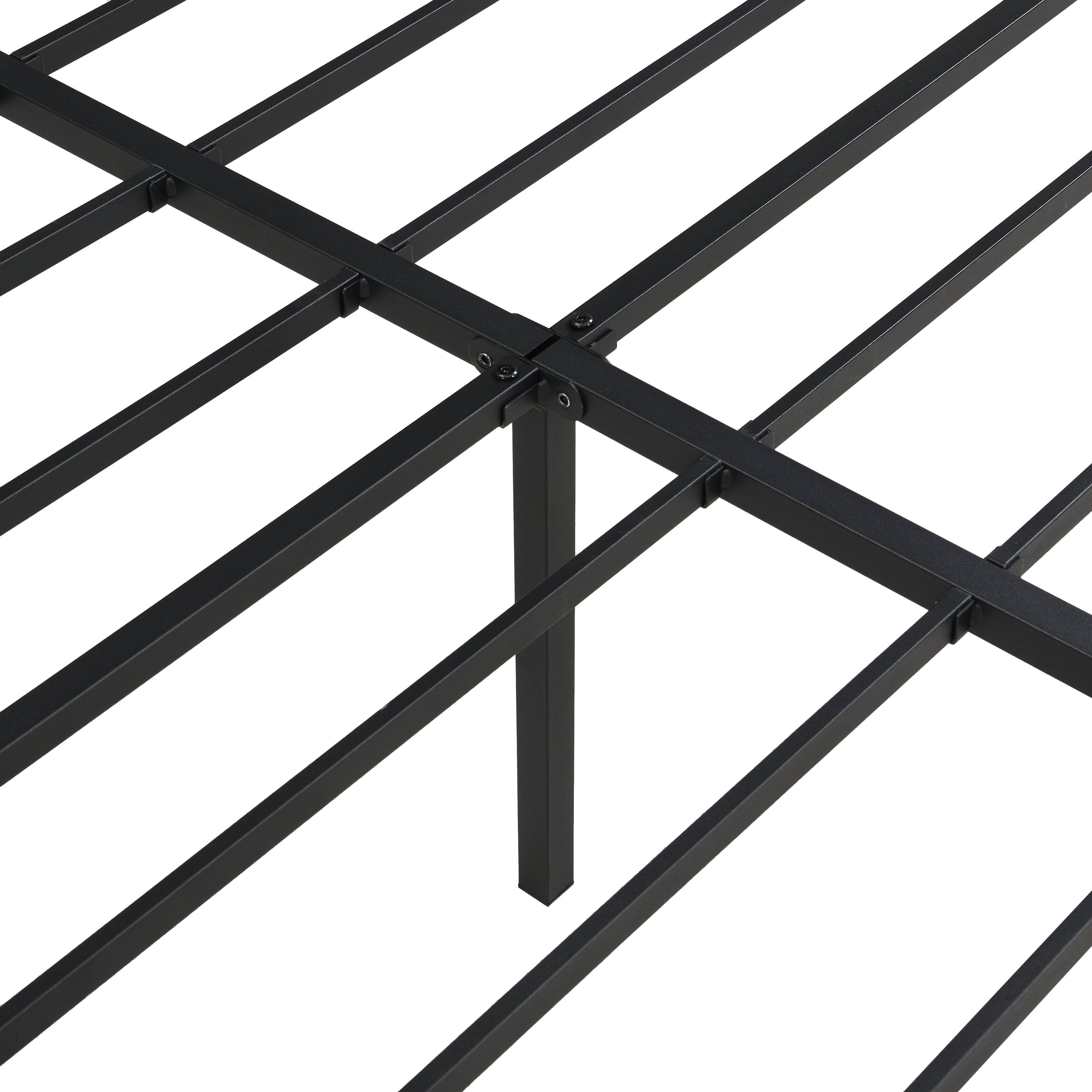 Alt View 4. LUCKY ONE - Queen Size Bed Frame - Black.