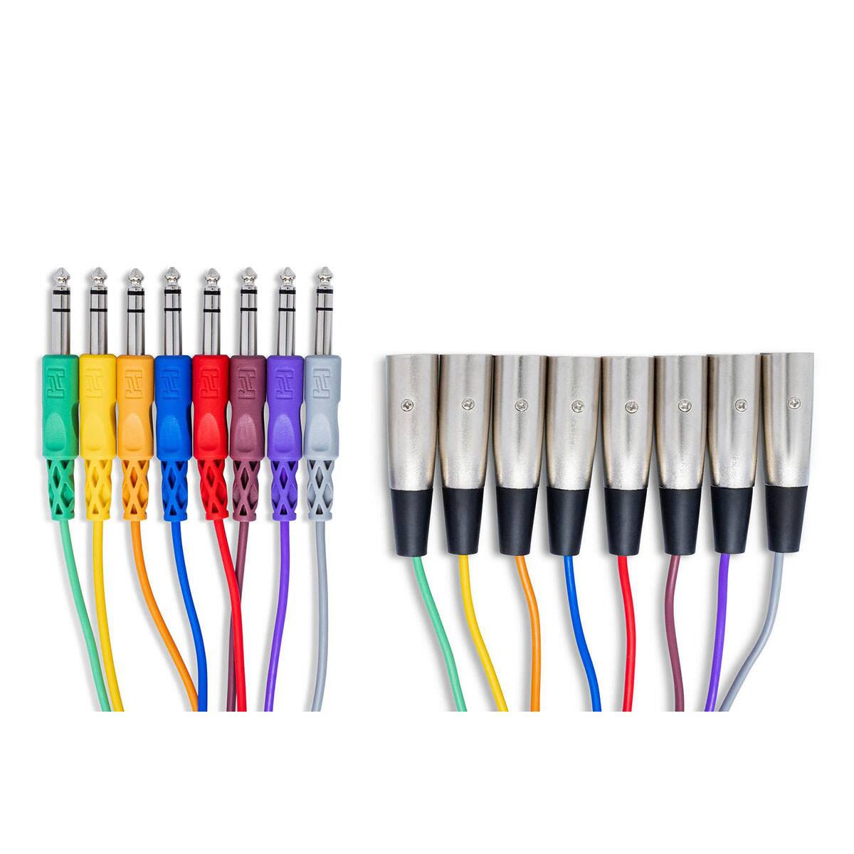 Alt View 1. Hosa Technology - Hosa Technology 8-Channel Male 1/4" TRS to Male 3-Pin XLR Snake Cable, 22.96'/7m.