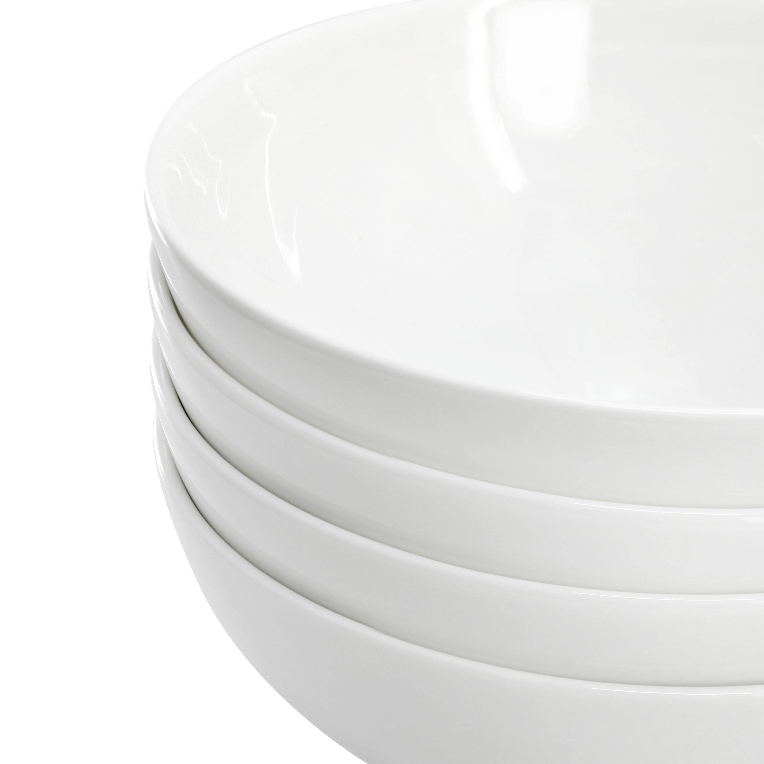 Alt View 3. Gibson - Gibson Elite White Peninsula 8 Piece 6.5 Inch Bone China Cereal Bowl Set in White - White.