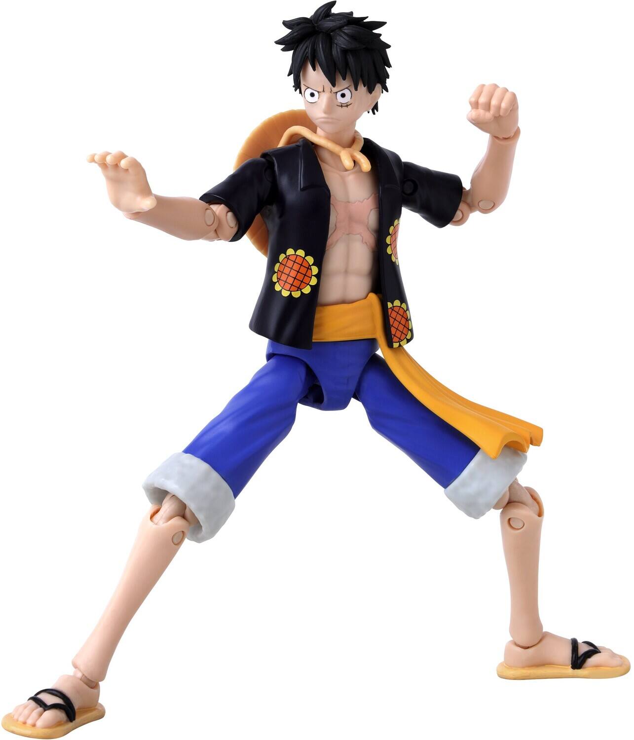 Alt View 4. Bandai - Bandai - One Piece - Anime Heroes - Monkey D. Luffy Dressrosa Ver. Action Figure   - COLLECTIBLES - Multicolor.