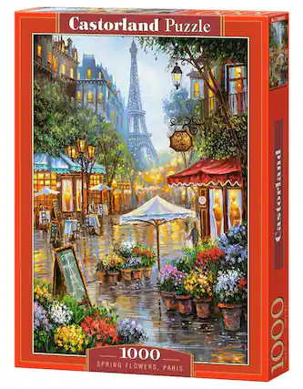 Castorland Puzzle, Castorland 1000, 1000 Spring Flowers, Paris