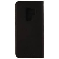 Front. Case-Mate - Case-Mate Wallet Folio Series Case for Samsung Galaxy S9+ (Plus) - Black Leather - Black.